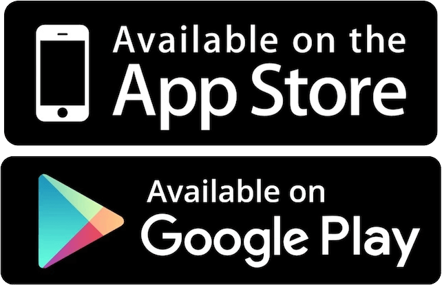 Available on the Appple and Android App Stores